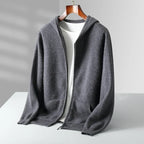 Sudadera con capucha y cremallera de cachemira Novaro