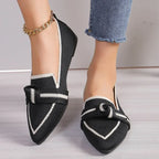 Bailarinas tipo mocasín con lazo parisino