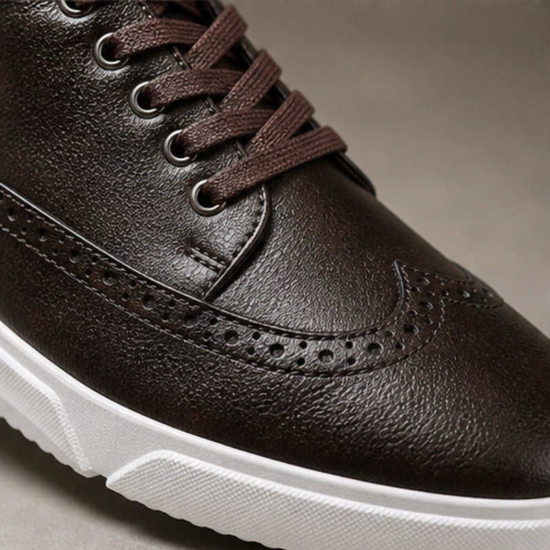 Mason Leather Brogue Sneakers - Dark Brown - sneakers - Brondals - Image 2