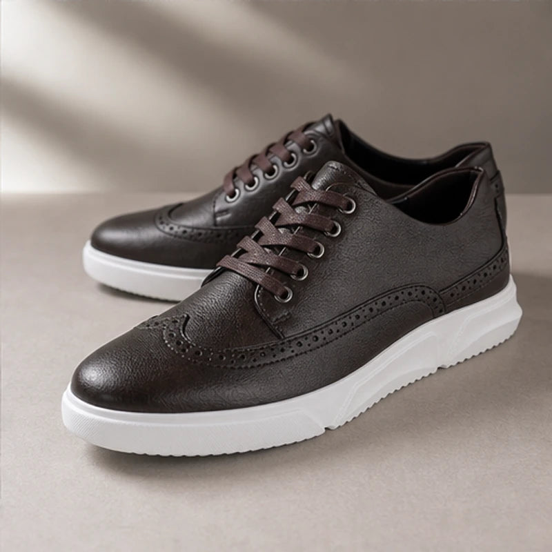 Mason Leather Brogue Sneakers - Dark Brown - Sneakers - Brondals - Image 1