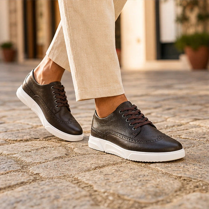 Mason Leather Brogue Sneakers - Dark Brown - men's sneakers - Brondals - Image 5