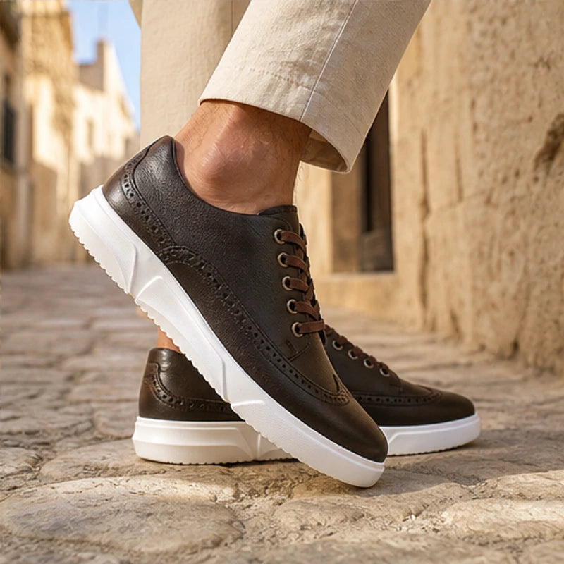 Mason Leather Brogue Sneakers - Dark Brown - brogue sneakers - Brondals - Image 4