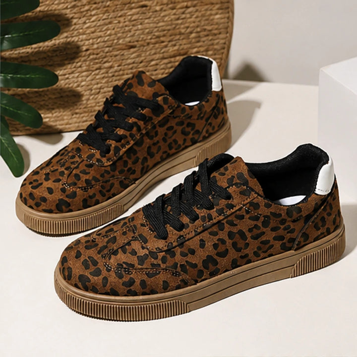 Sienna Leopard Low Top Sneaker - Brown - Sneakers - Brondals - Image 1