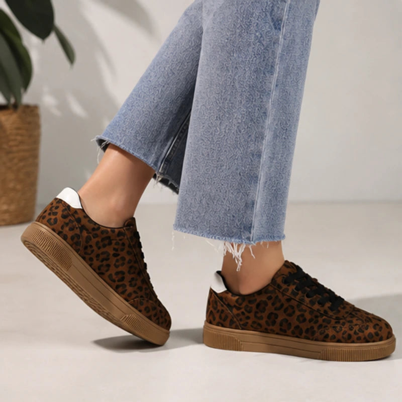 Sienna Leopard Low Top Sneaker - Brown - women's sneakers - Brondals - Image 4