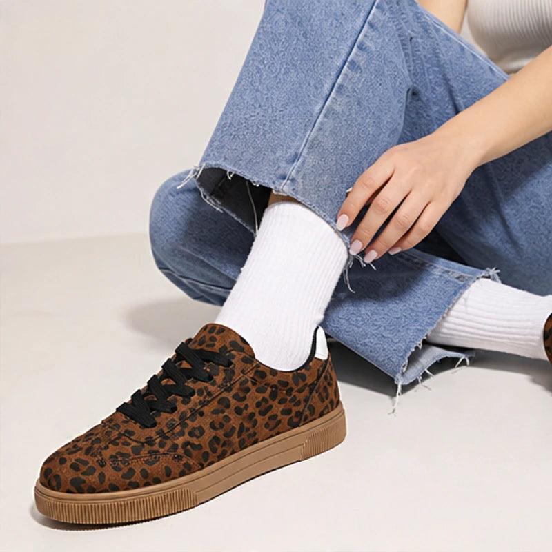 Sienna Leopard Low Top Sneaker - Brown - leopard print - Brondals - Image 5