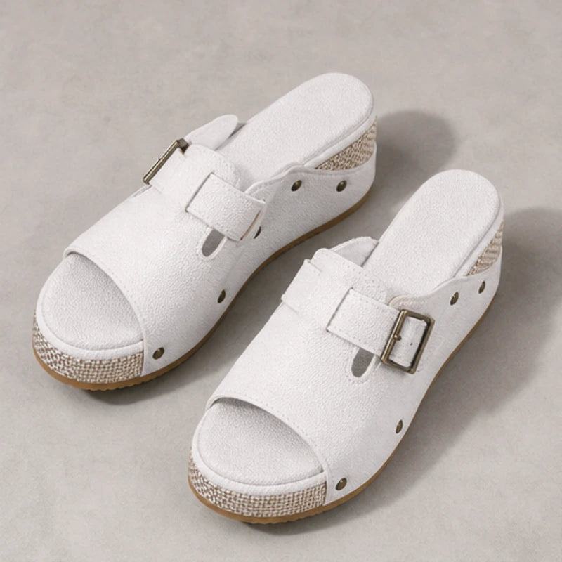 Minora Platform Sandals - White - platform sandals - Brondals - Image 2