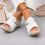 Minora Platform Sandals - White - Sandals - Brondals - Image 1