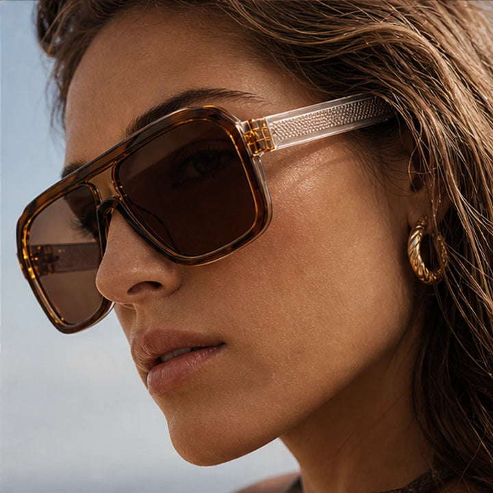 Certra Retro Sunglasses - Bronze - oversized sunglasses - Brondals - Image 4