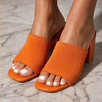 Selano Block Heel Sandals - Orange - women's sandals - Brondals - Image 2