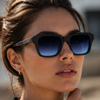 Laventia Square Sunglasses - Blue/Black - casual style - Brondals - Image 8