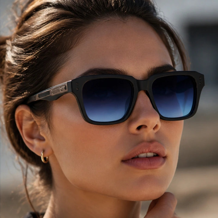 Laventia Square Sunglasses - Blue/Black - casual style - Brondals - Image 8