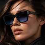 Laventia Square Sunglasses - Blue/Black - lightweight frame - Brondals - Image 6