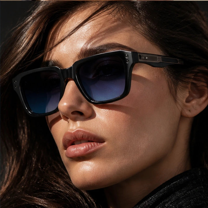 Laventia Square Sunglasses - Blue/Black - lightweight frame - Brondals - Image 6