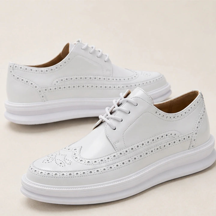 Grantham Brogue Sneakers - White - chunky sole - Brondals - Image 6