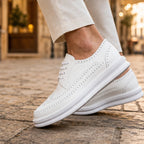 Grantham Brogue Sneakers - White - brogue sneakers - Brondals - Image 3