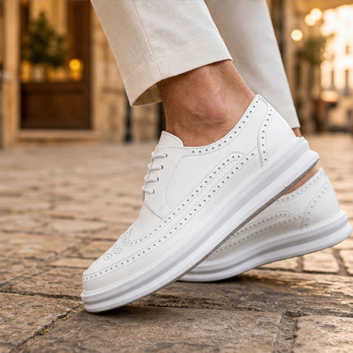 Grantham Brogue Sneakers - White - brogue sneakers - Brondals - Image 3