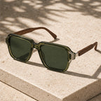 Belgravia Retro Sunglasses - Forest - Sunglasses - Brondals - Image 1