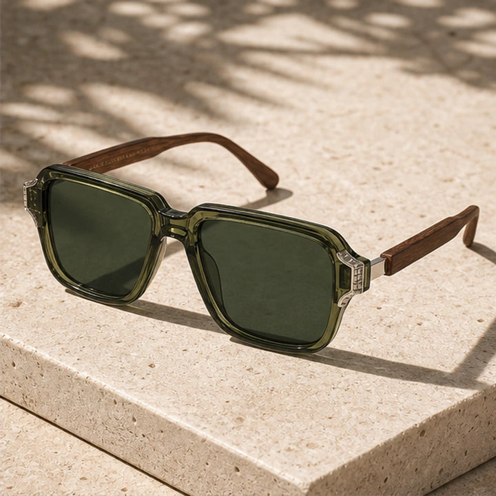 Belgravia Retro Sunglasses - Forest - Sunglasses - Brondals - Image 1