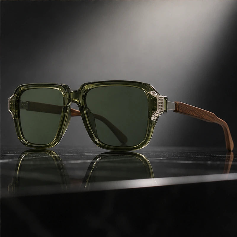 Belgravia Retro Sunglasses - Forest - polarized lenses - Brondals - Image 4