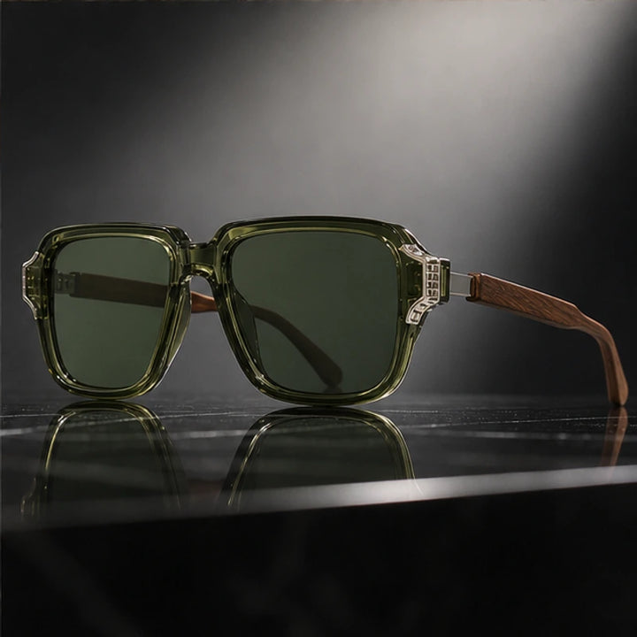 Belgravia Retro Sunglasses - Forest - polarized lenses - Brondals - Image 4