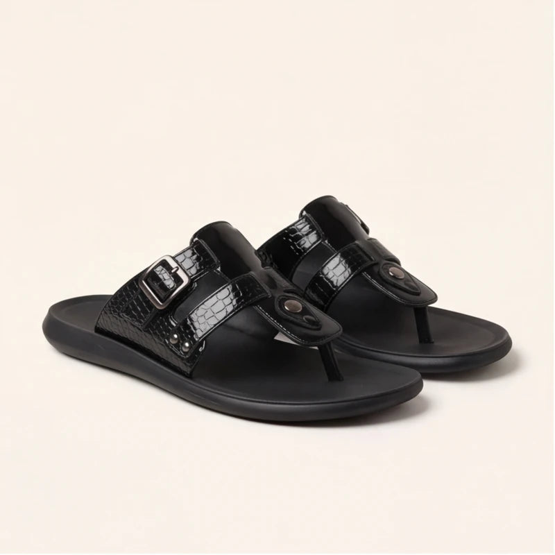 Lariva Leather Sandals - Black - Shoes - Brondals - Image 1