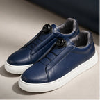 Jenson Leather Sneakers - Navy Blue - Sneakers - Brondals - Image 1