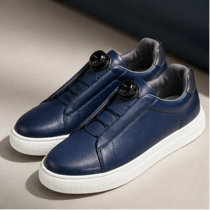 Jenson Leather Sneakers - Navy Blue - Sneakers - Brondals - Image 1