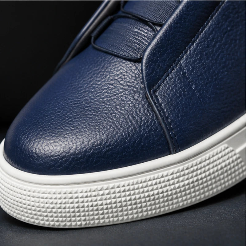 Jenson Leather Sneakers - Navy Blue - rotary lace - Brondals - Image 5
