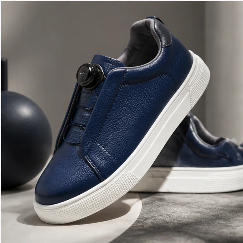 Jenson Leather Sneakers - Navy Blue - mens sneakers - Brondals - Image 2