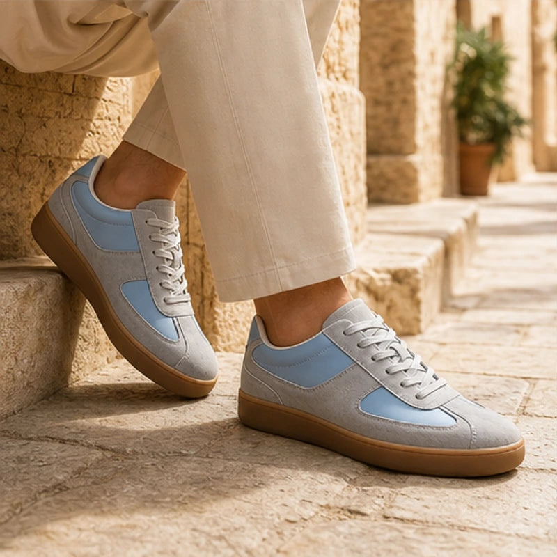 Abbott Leather Sneakers - Gray Blue - leather sneakers - Brondals - Image 3