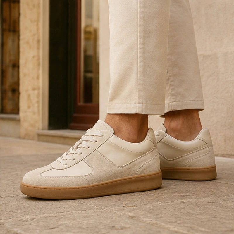 Abbott Leather Sneakers - Beige - suede sneakers - Brondals - Image 4