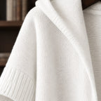 Adelina Women's Hooded Poncho Cardigan - White - relisted - Brondals - Image 4