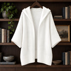 Adelina Women's Hooded Poncho Cardigan - White - ai-processed - Brondals - Image 3