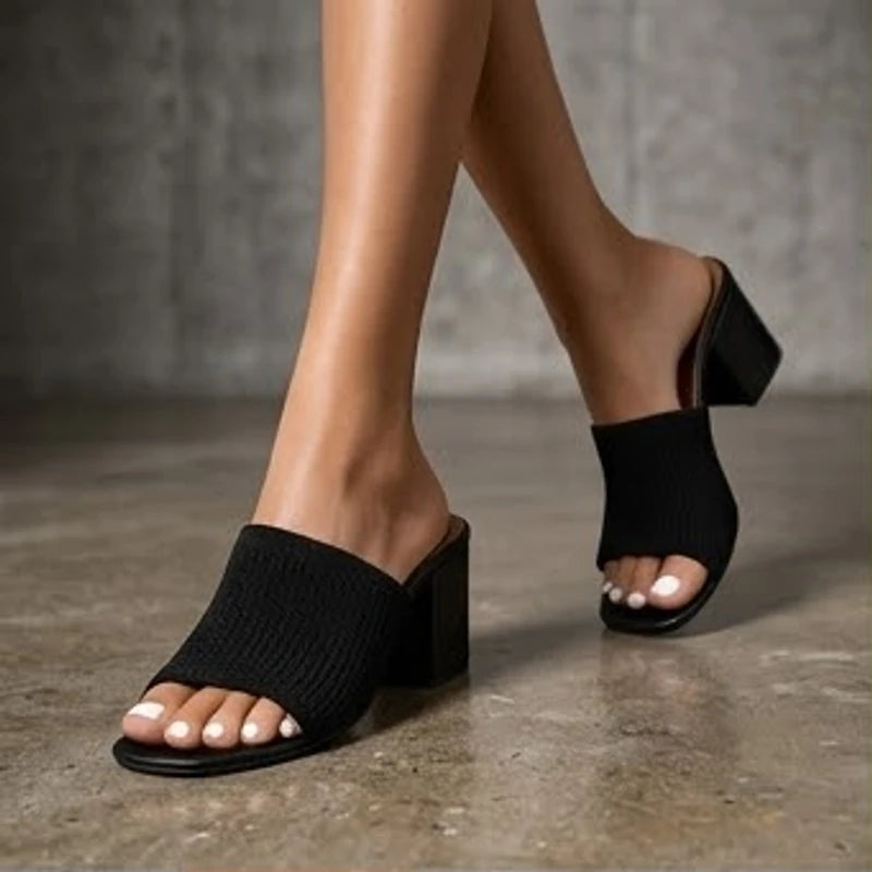 Selano Block Heel Sandals - Black - Shoes - Brondals - Image 1
