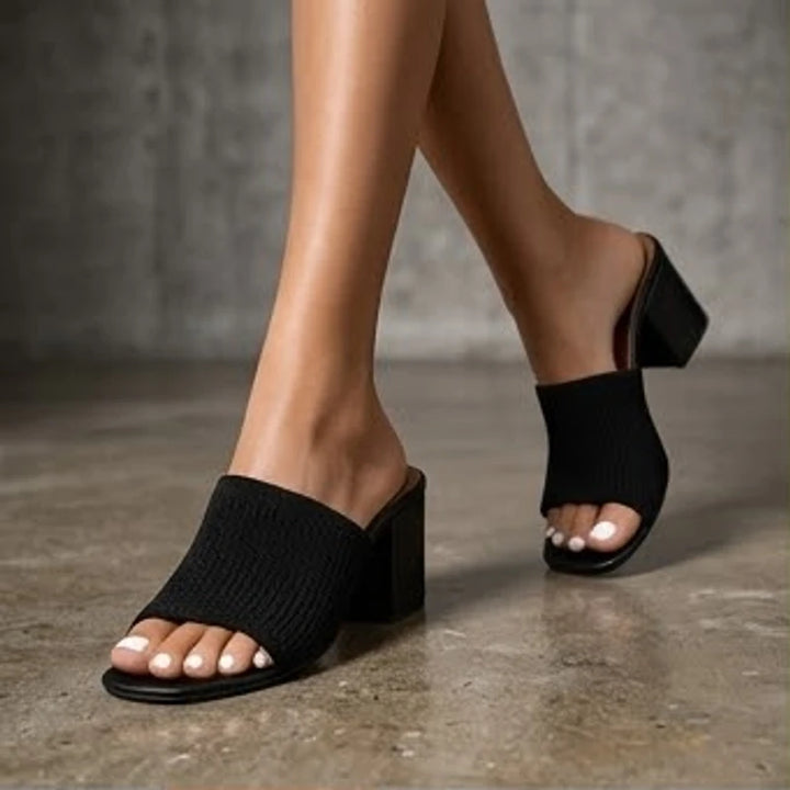 Selano Block Heel Sandals - Black - Shoes - Brondals - Image 1