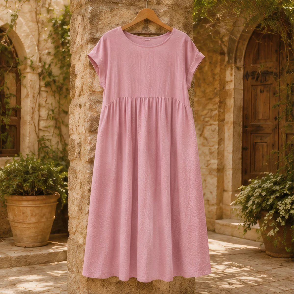 Agnes Women's Relaxed Midi Dress - Pink - Department: Women - Brondals - Image 3