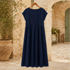 Agnes Women's Relaxed Midi Dress - Navy Blue - Department: Women - Brondals - Image 3