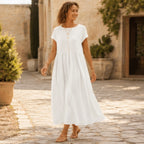 Agnes Women's Relaxed Midi Dress - White - Catalog Group: Clothing - Brondals - Image 2