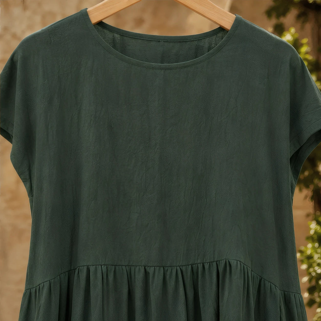 Agnes Women's Relaxed Midi Dress - Military Green - Product Type: Dresses - Brondals - Image 4