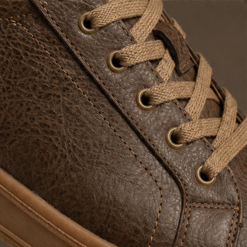 Ainsley Leather Sneakers - Brown - leather sneakers - Brondals - Image 2