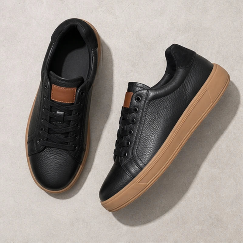 Ainsley Leather Sneakers - Black - Sneakers - Brondals - Image 1