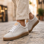 Alderton Leather Sneakers - Gray - leather sneakers - Brondals - Image 3