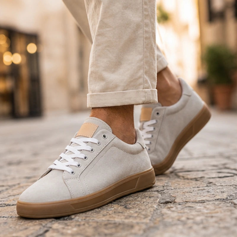 Alderton Leather Sneakers - Gray - leather sneakers - Brondals - Image 3