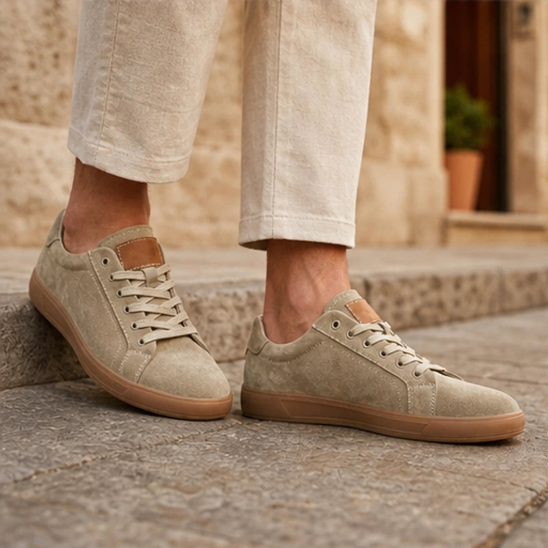 Alderton Leather Sneakers - Khaki - suede sneakers - Brondals - Image 4
