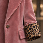 Alessandrina Women's Single-Breasted Floor-Length Velvet Duster Coat - Pink - relisted - Brondals - Image 4
