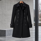 Amabel Women's Double-Breasted Military Coat - Black - 23 sept - Brondals - Image 2