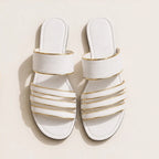Amaris Everyday Leather Sandals - White - leather sandals - Brondals - Image 3