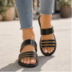 Amaris Everyday Leather Sandals - Black - women's sandals - Brondals - Image 2