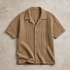 Ambrose Cuban Collar Shirt - Brown - Shirt - Brondals - Image 1