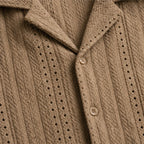 Ambrose Cuban Collar Shirt - Brown - mens shirt - Brondals - Image 2